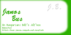 janos bus business card